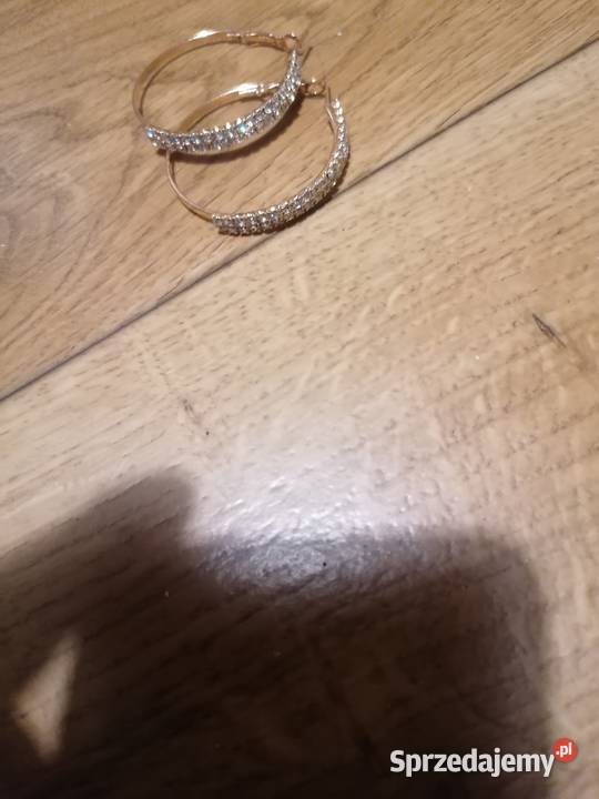 Kolczyki koła z kryształkami Gdańsk sprzedam