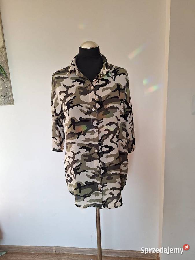 Śliczna bluzka moro khaki lekka zwiewna z Kraków
