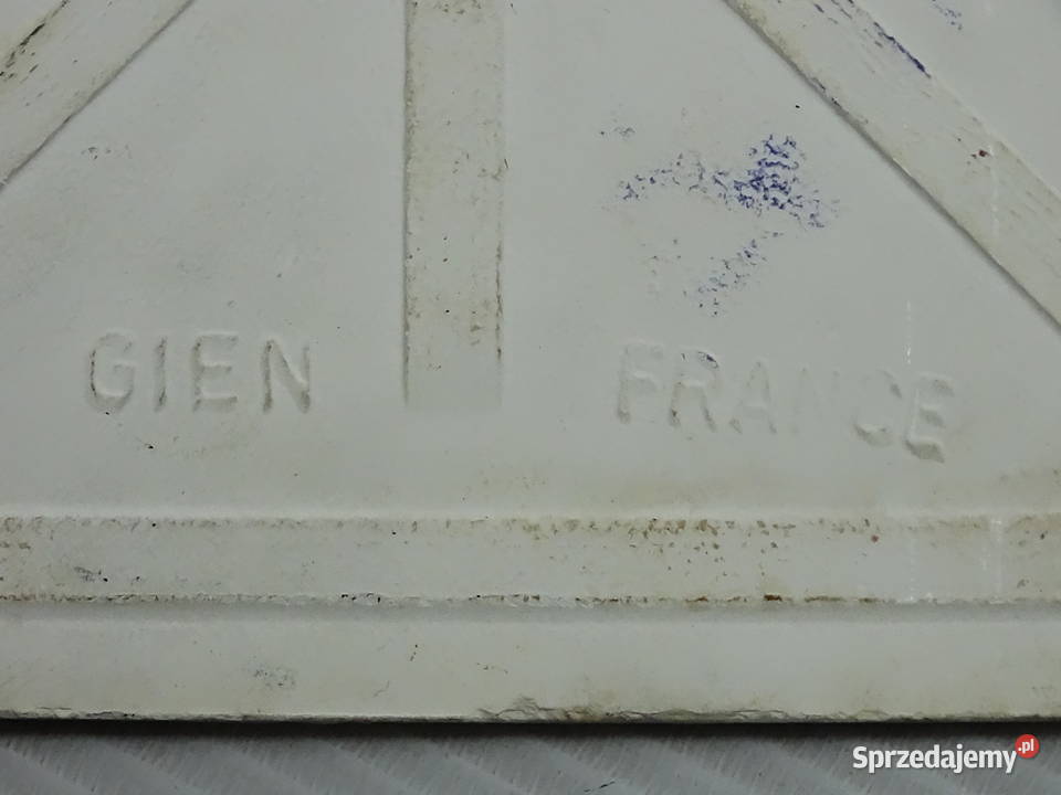 Stara Kafelka Ceramiczna Gien France Obrazek lubelskie Biłgoraj