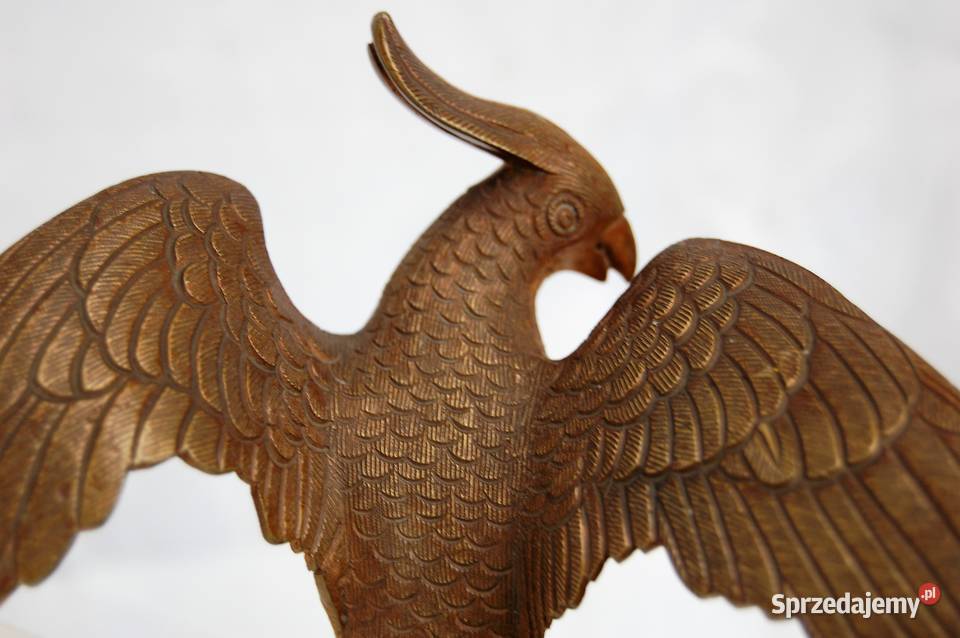 Papuga ptak rzeźba mosiądz marmur Francja lubelskie Lublin sprzedam