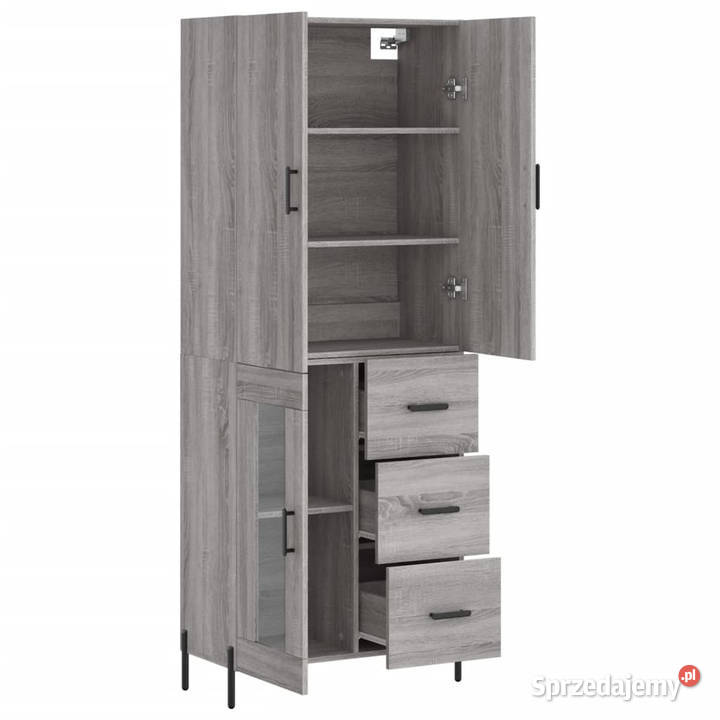 Witrynka szary dąb sonoma 695x34x180 materiał Kredensy i witryny Warszawa sprzedam
