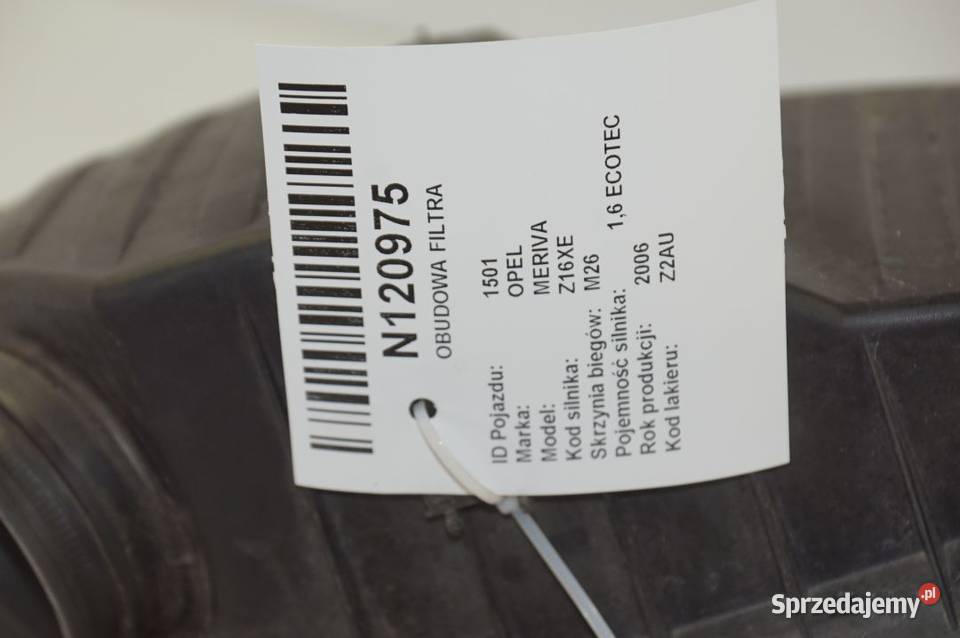 POWIETRZA 16 16V MERIVA A OBUDOWA FILTRA Lipno sprzedam