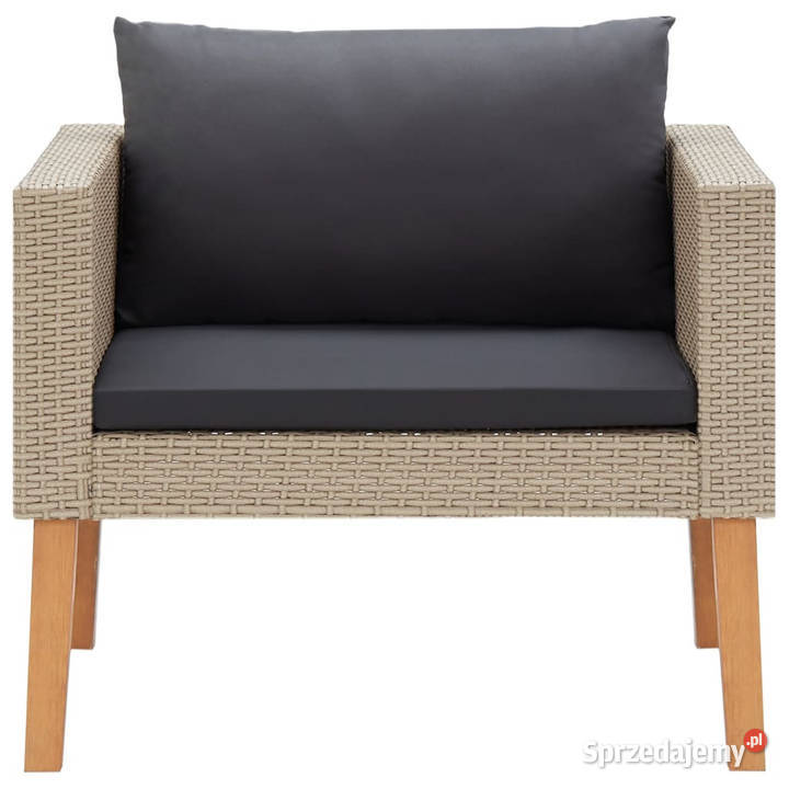 Pojedyncza sofa ogrodowa z poduszkami rattan PE mazowieckie Warszawa