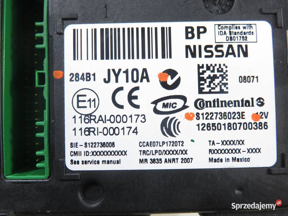 BSI RENAULT KOLEOS I 20 dCi S122736023E