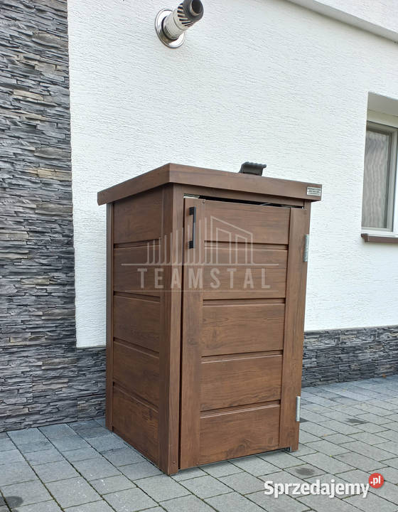Zabudowa kosza na śmieci 60x65x110 1x120L ciemny Ogród Braniewo