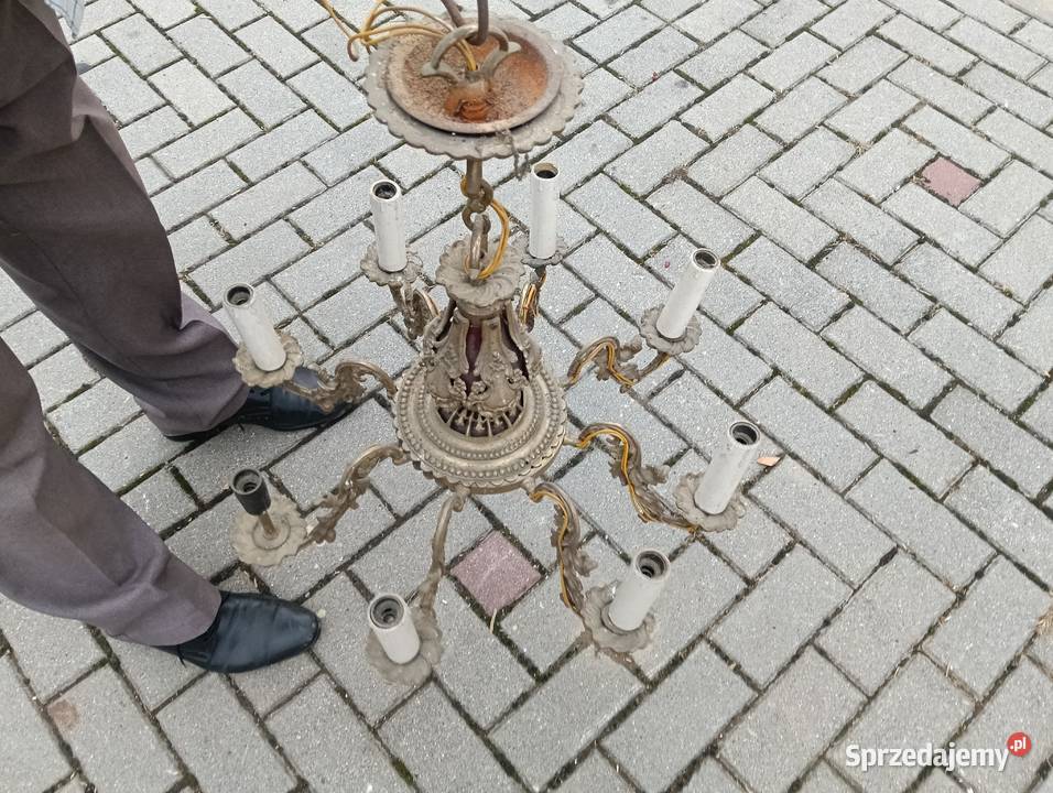 Stary żyrandol z mosiądzu podkarpackie Rzeszów
