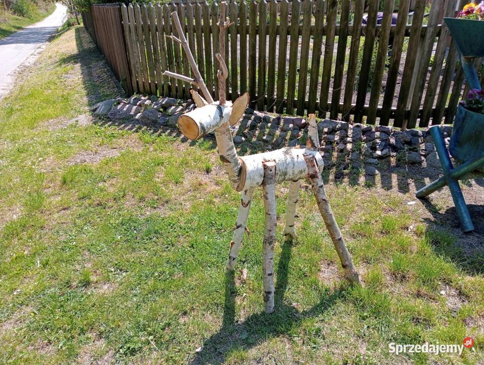 Figurki ogrodowe z drewna brzozy na zamowienie Brody sprzedam