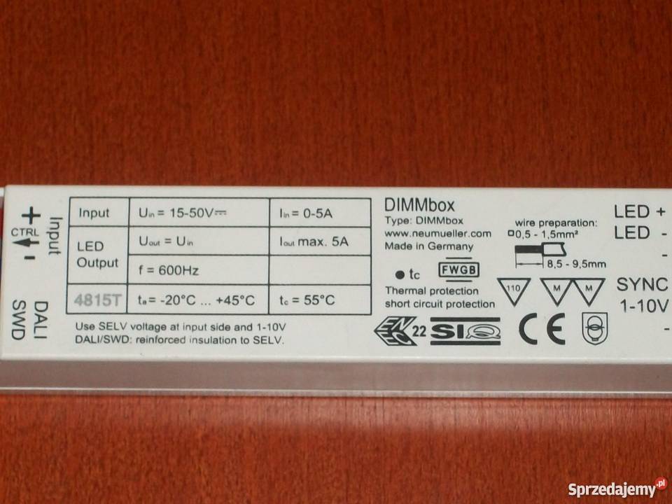 UWAGA OKAZJA 50 Zasilacz LED DIMMbox 15 50 V DC Łódź