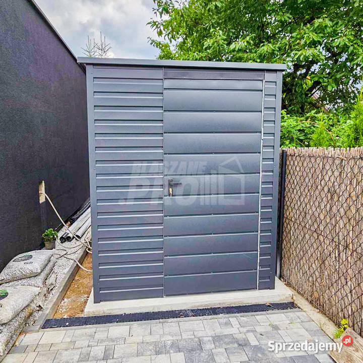 Schowek domek ogrodowy 18x4m drzwi okno antracyt Radom