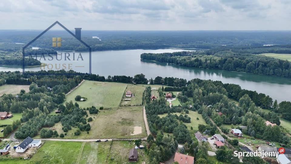 działka letniskowa jeziorem drewniane warmińsko-mazurskie
