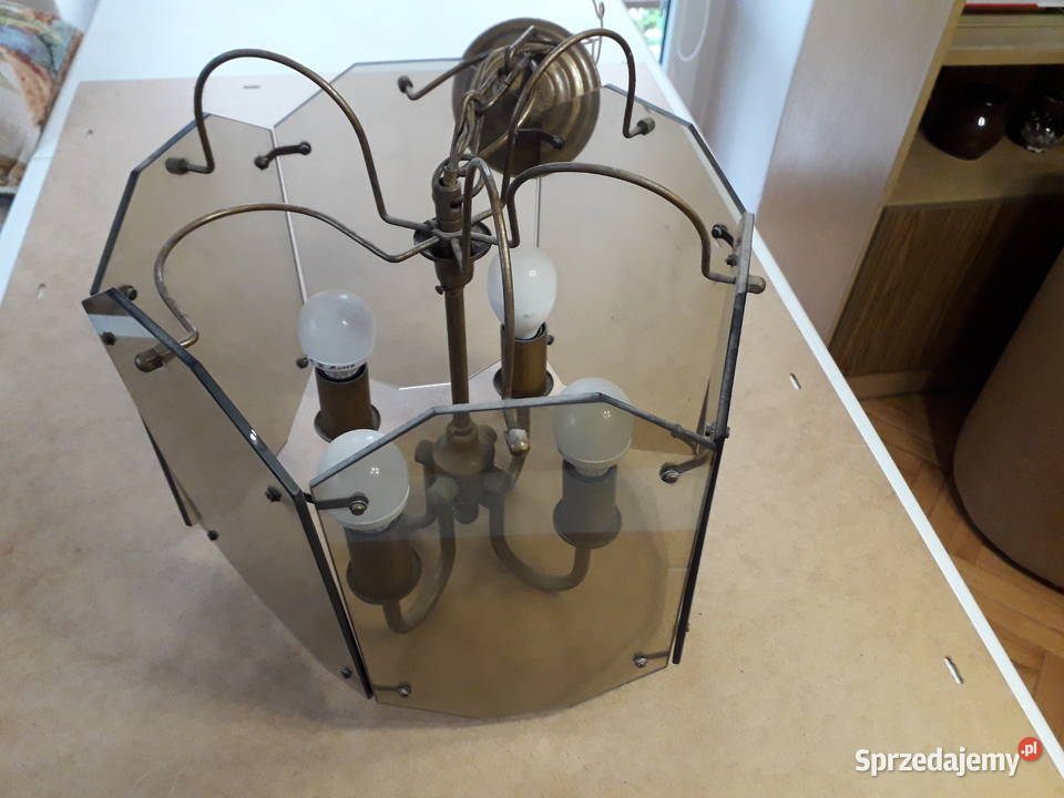 Lampa wisząca sześć bocznych osłon w kształcie Kraków