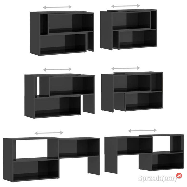 Szafka pod TV szara wysoki połysk 149x30x52 Warszawa