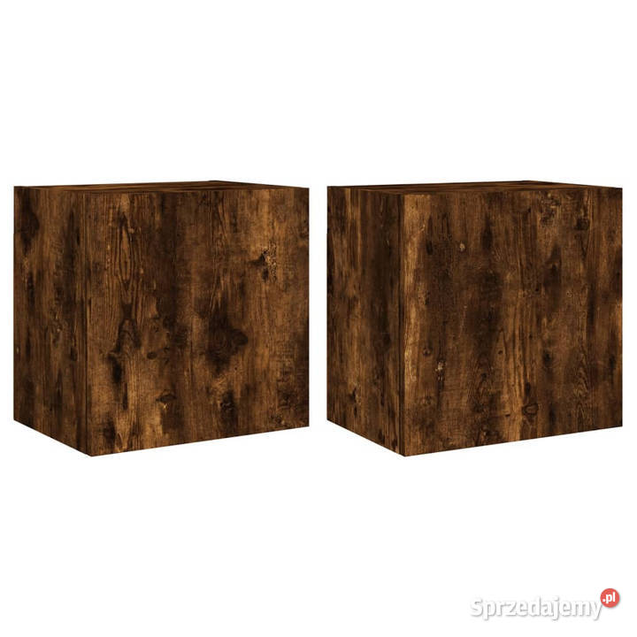 Ścienne szafki TV 2 przydymiony dąb 405x30x40