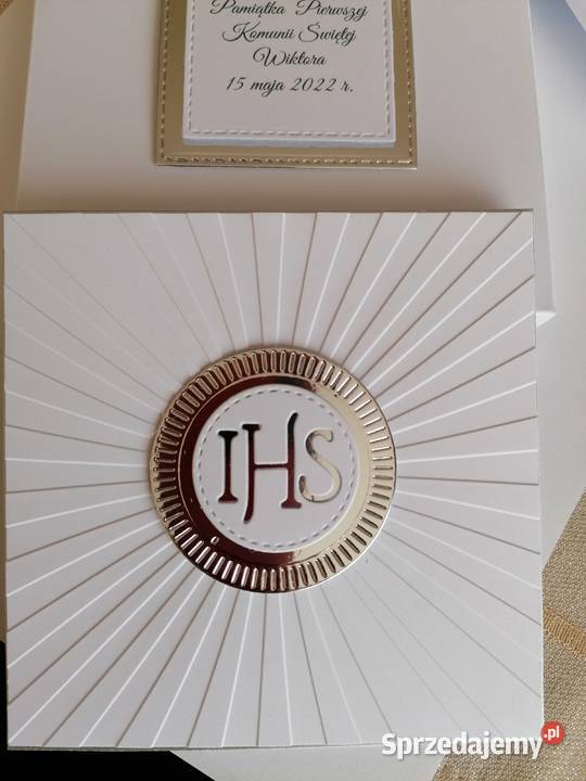 Kartka w pudełku z okazji komunii świętej Strzebiń sprzedam