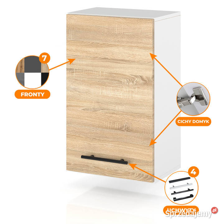 szafka kuchenna wisząca modułowa drewniana Elbląg