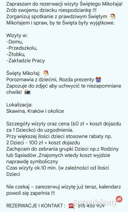 Wizyta Świętego Mikołaja Skawina