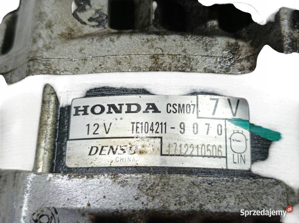 ALTERNATOR TE1042119070 10 Honda Civic X Rok produkcji 2018