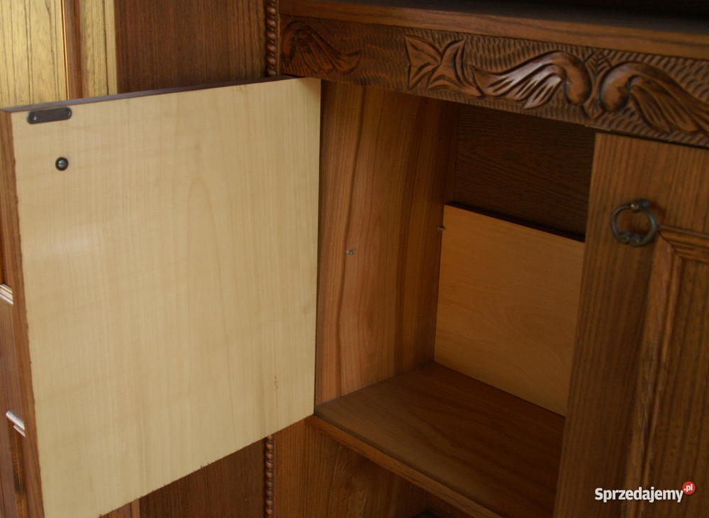 Segment dębowy meblościanka dębowa regał dębowy Warszawa