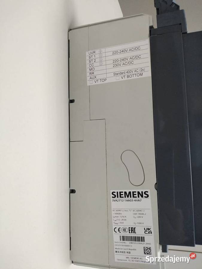 Rozłącznik 3VA27121AA034HA7 1250A SIEMENS Włoszczowa