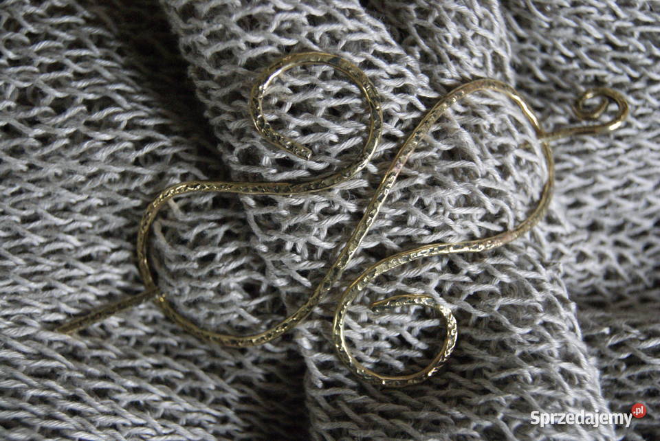 Spinka do włosów do koka mosiądz rękodzieło Rękodzieło Łódź