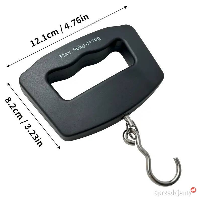 Waga Cyfrowa Ręczna Bagaż Do 50 Czarna Z Hakiem Części i akcesoria