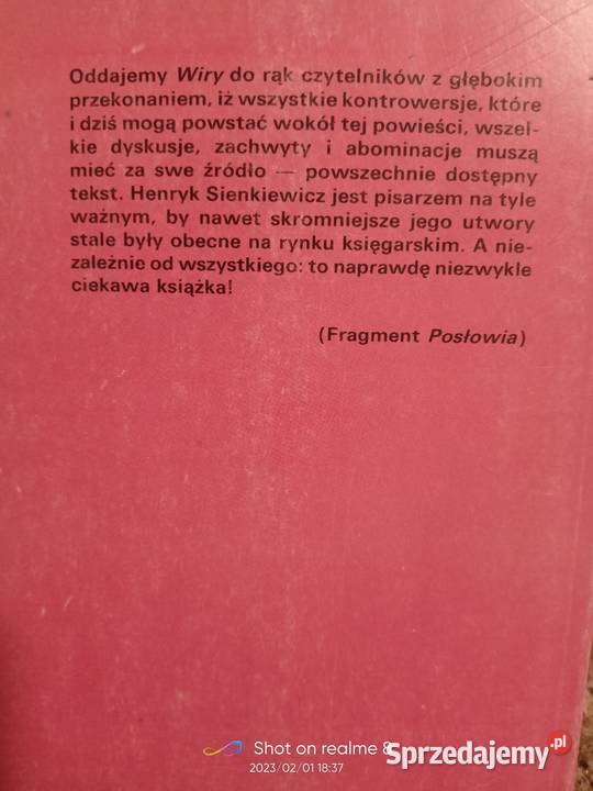 Wiry Sienkiewicz książki Warszawa księgarnia mazowieckie
