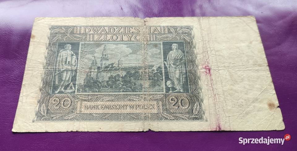 Banknot GG 20 złotych 1940 Seria H Okazja Pruszków
