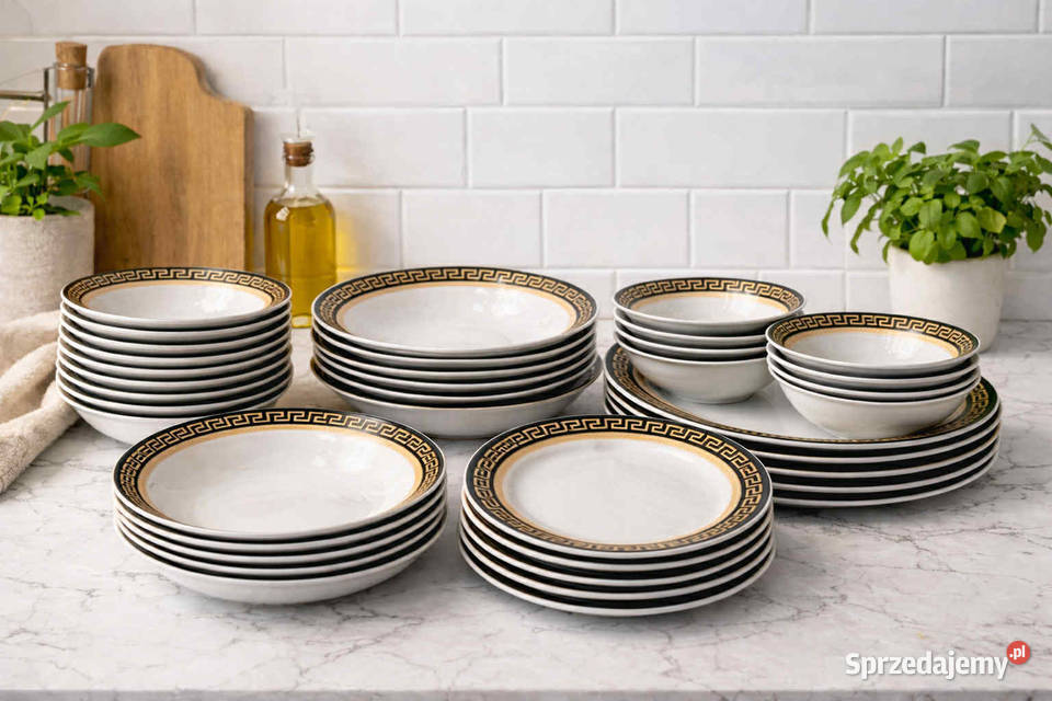 249 Zestaw obiadowy Versace 24 elementy na 6 śląskie Zabrze