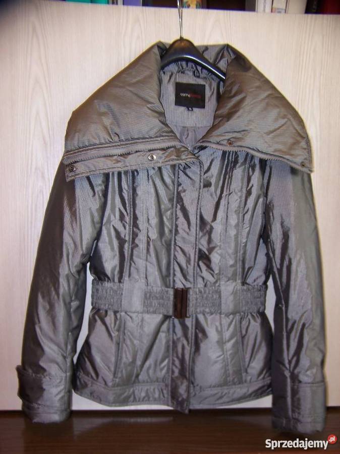 Kurtka Szara Pepitka Nieprzemakalna Stylowa M Łomża