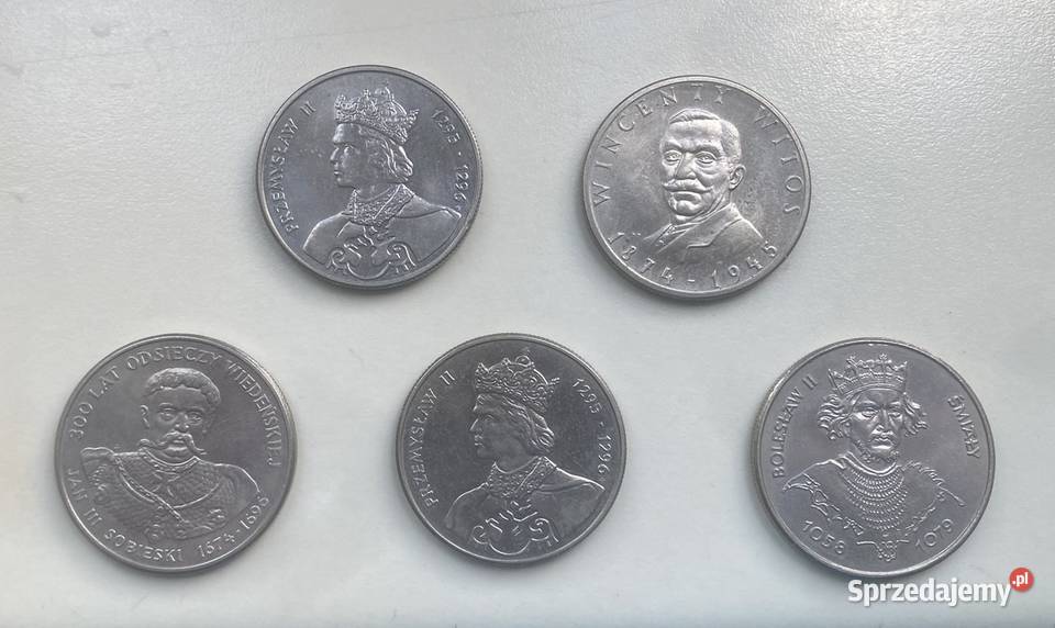 Kolekcja polskich monet z lat 80tych XX wieku