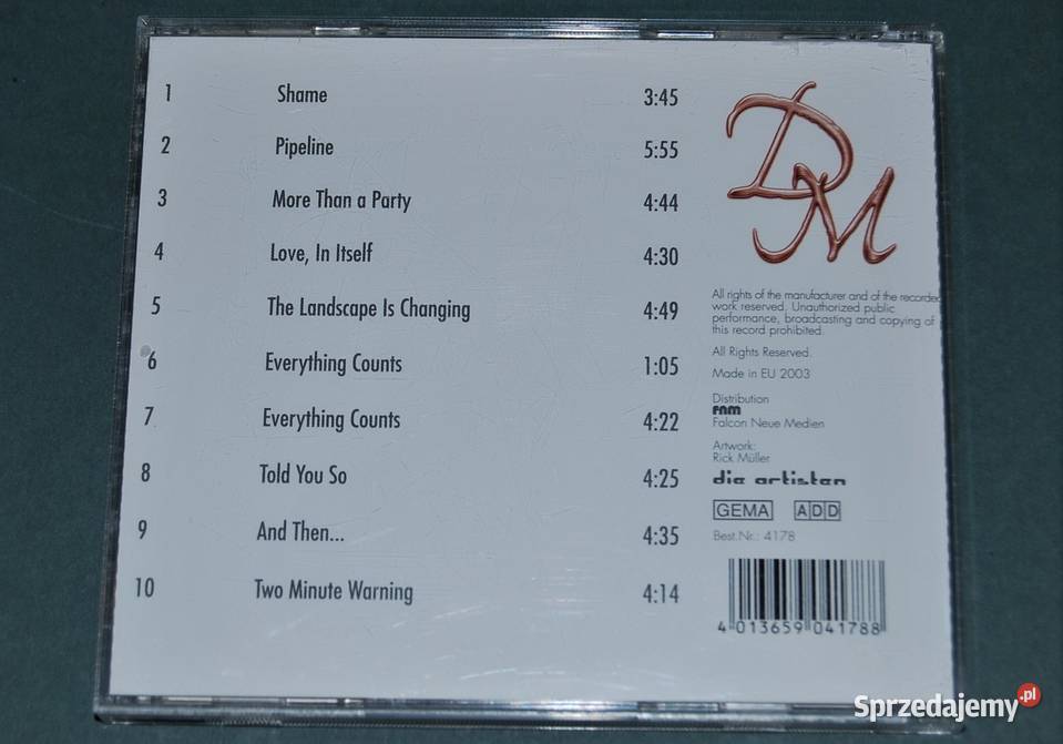 Depeche Mode Shame CD 2003r CD Warszawa