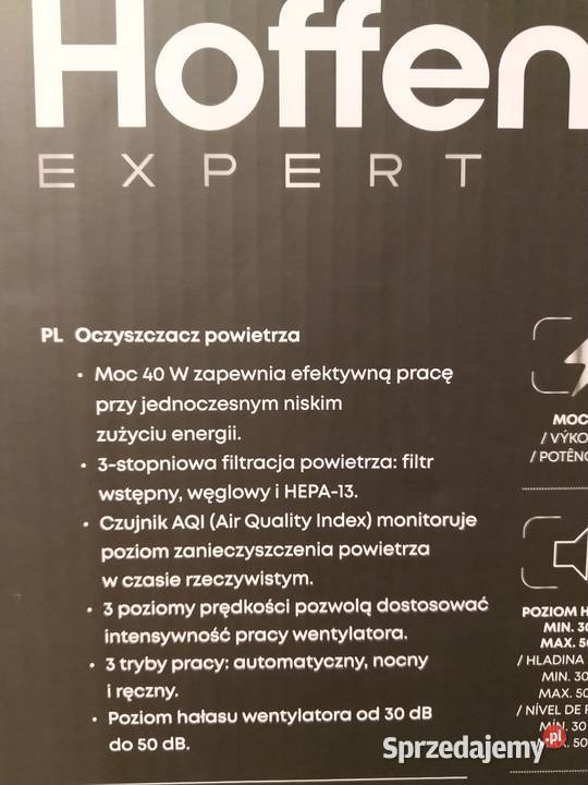 NAJTANIEJ Oczyszczacz Powietrza 40W Filtr Hepa