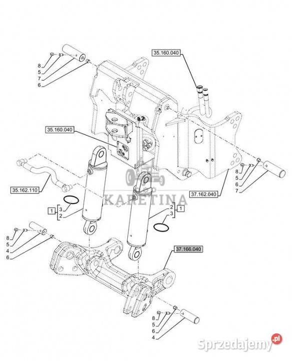 Holland T6090 T6070 Sworzeń 87686140 Pozostałe Jastrzębniki