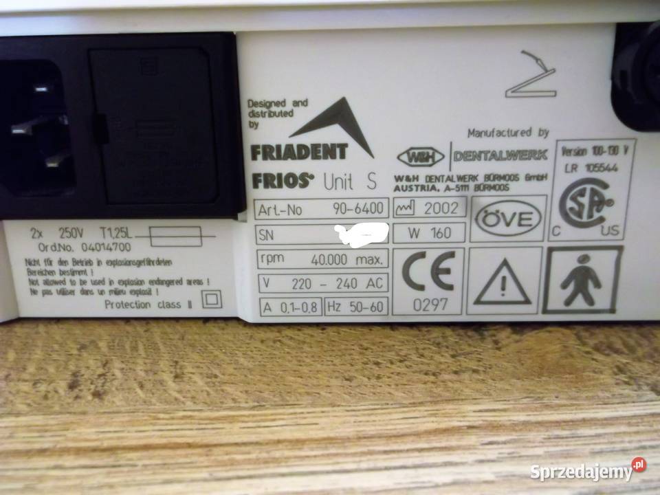 Mikrosilnik fizjodyspenser FRIADENT FRIOS Unit S dolnośląskie Bogatynia