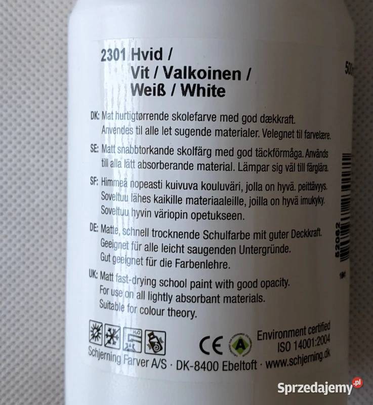 Farba Tempera Schjerning Praxis 500 ml White mazowieckie Warszawa