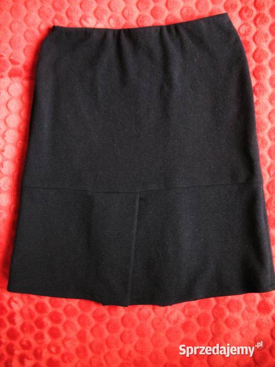 Spódnica Czarna wełna dzianina 42 XL biodra 100 Siedlce