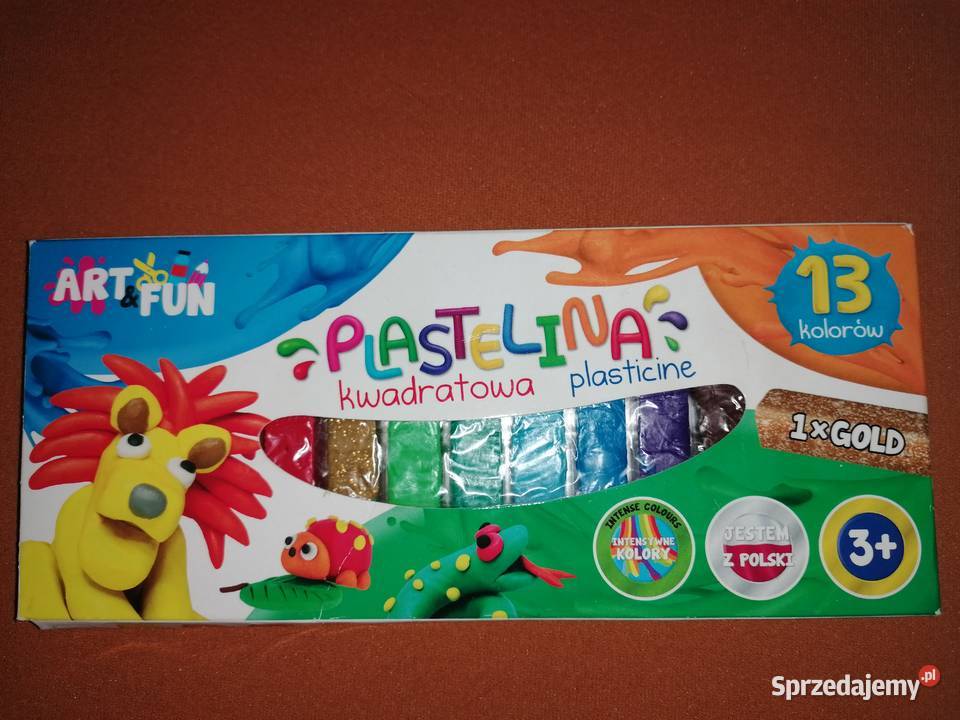 Plastelina kwadratowa 13 kolorów Łódź
