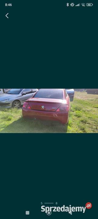 Peugeot 407 coupe części klapa maska lampy