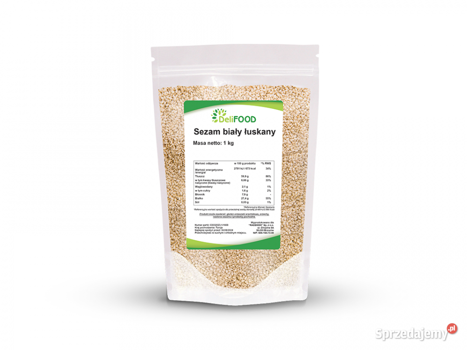 Sezam łuskany biały 1000g podkarpackie Brzozów