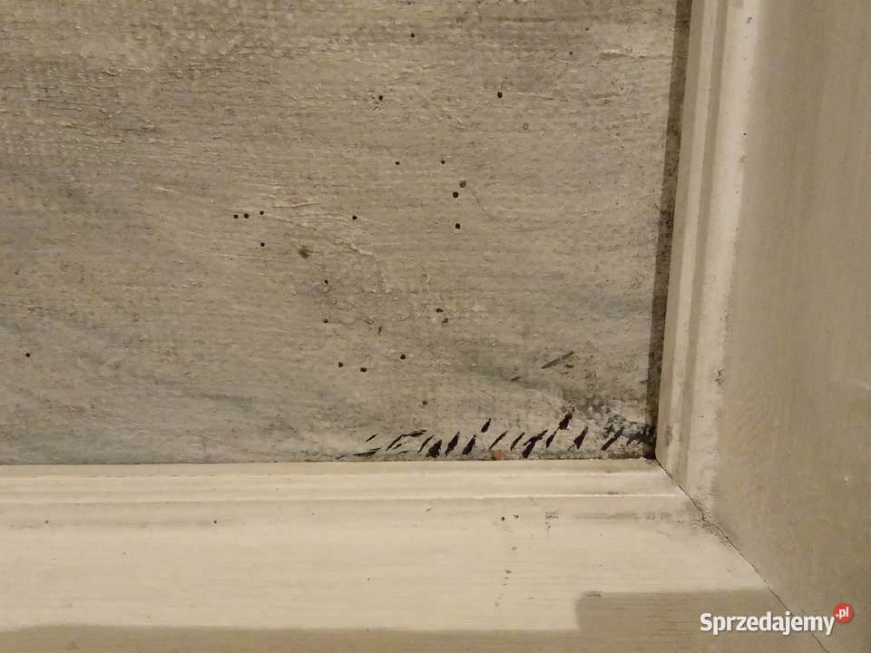 Piękny stary obraz olejny Sanie Kraków