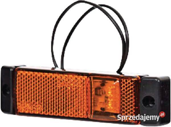 Lampa obrysowa LED prostokątna 1224V z przewodem Kamionna