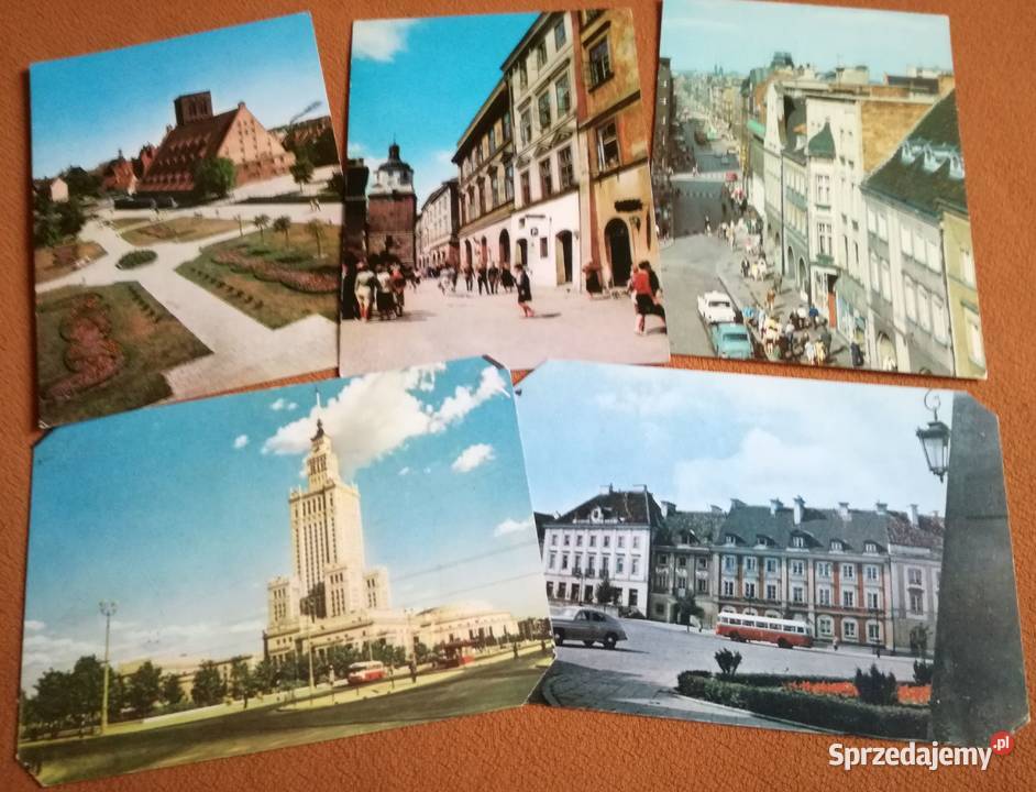 Pocztówka Warszawa Gliwice Kamień Łódź