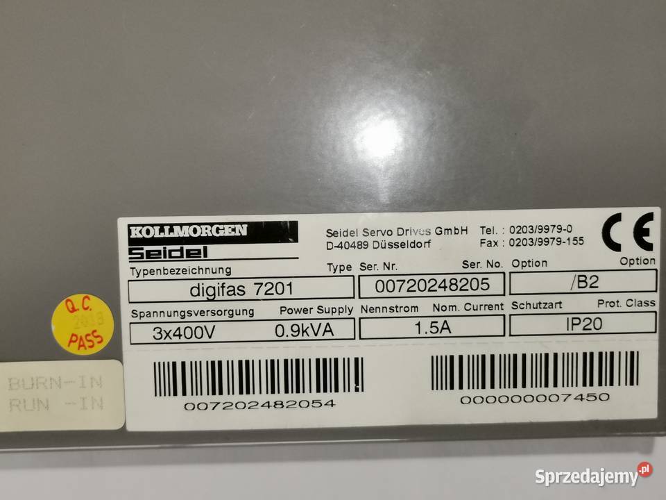 DIGIFAS 7200 S300 7202 Kollmorgen Dragacz sprzedam