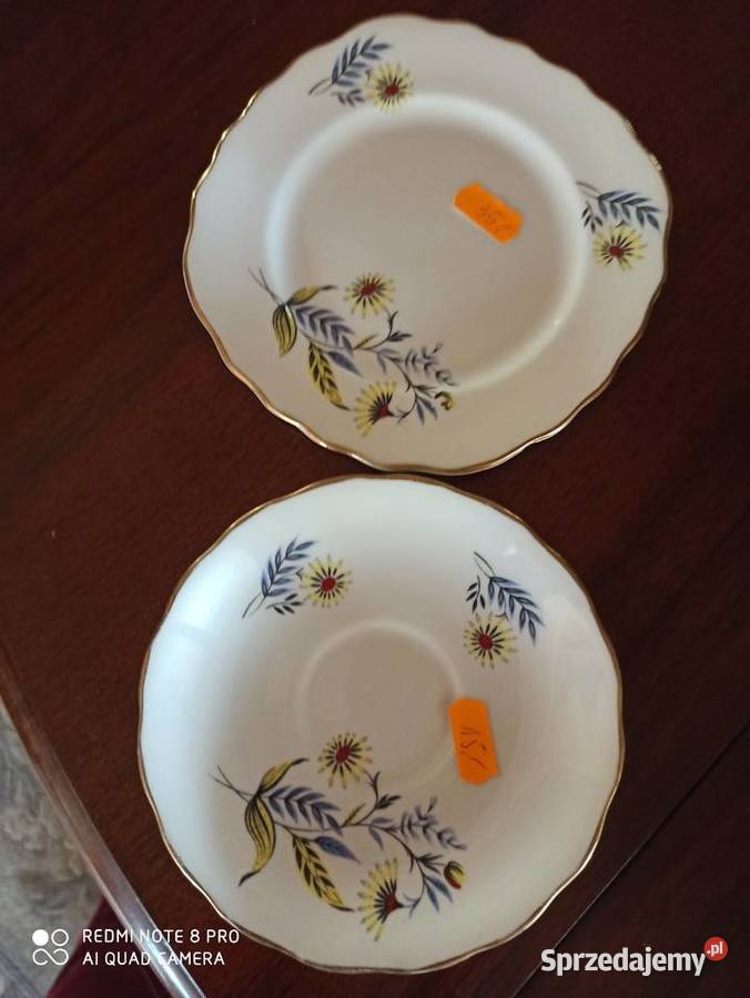 Filiżanka z talerzykiem deserowym Bone China pomorskie Gdańsk