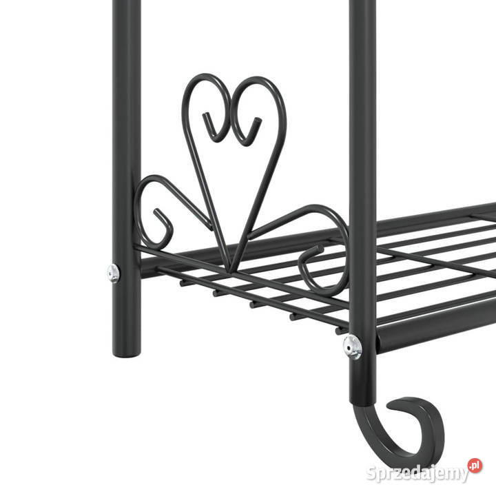 Stojak na kwiaty czarny 56x30x96 stal WM319353