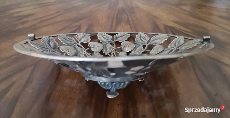 Platerowana patera HEFRA wzór poziomki PRL Katowice sprzedam