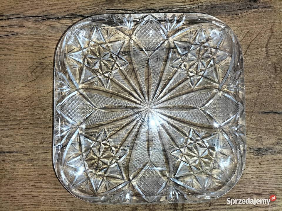 ORYGINALNA PIĘKNA ZABYTKOWA KRYSZTAŁOWA paterka Wrocław sprzedam