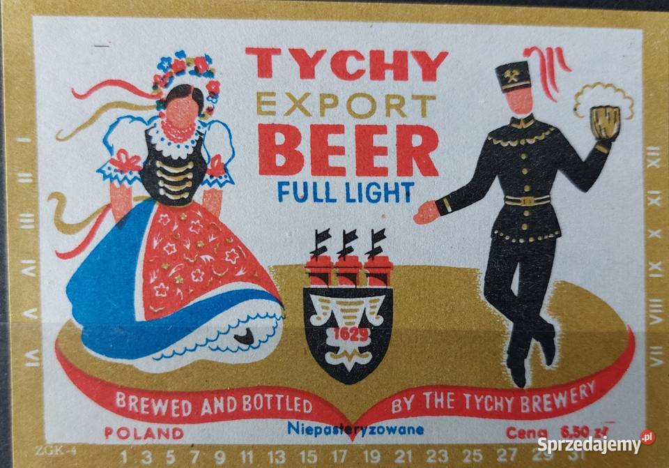 Etykiety Piwne PRL Konin