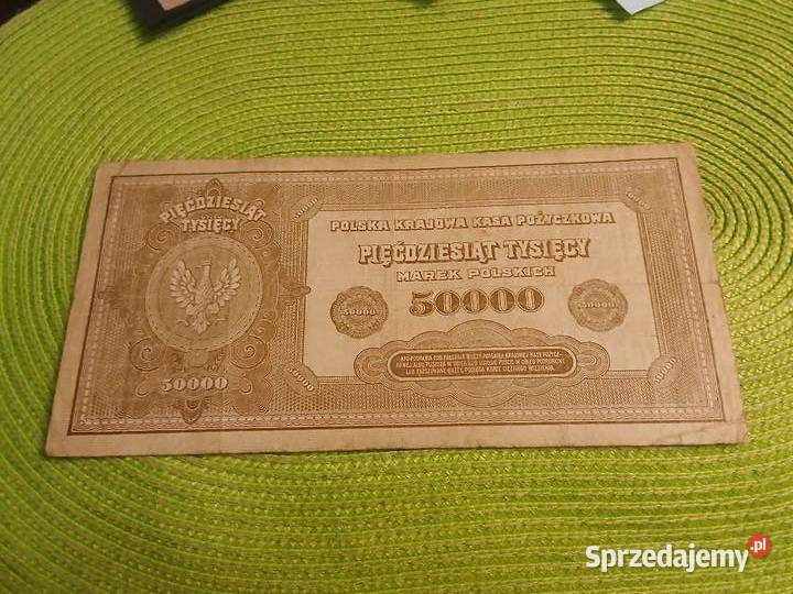 banknot polski 50 000 marek polskich z 1922r Łomża sprzedam