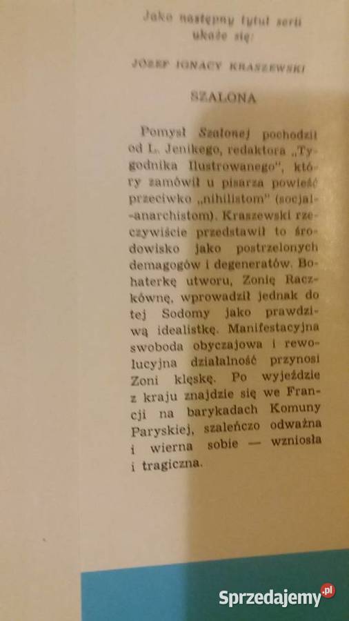 Kraszewski książki kolekcje Dzieci starego Antykwariat Warszawa